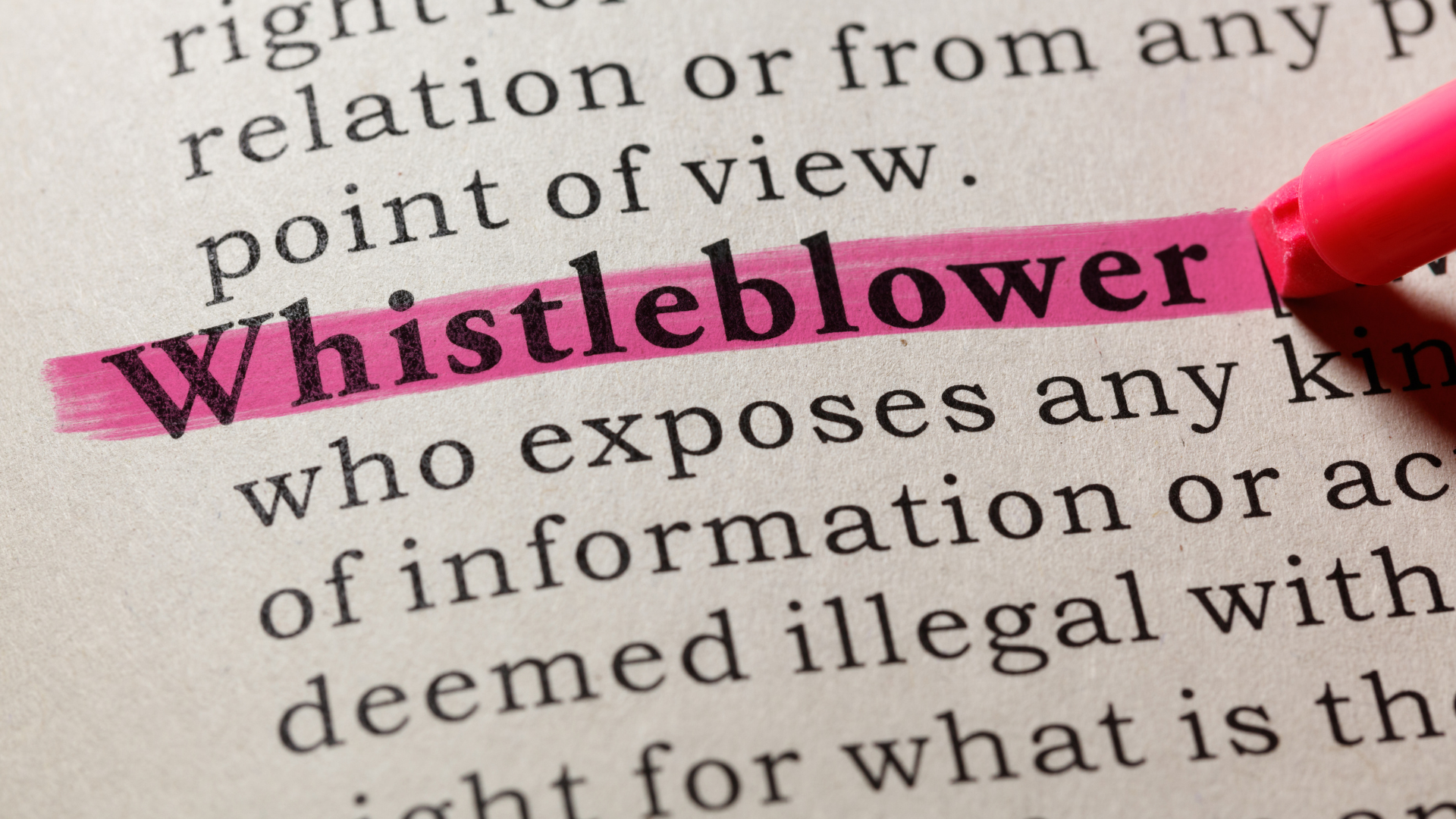 Whistleblower protection policy